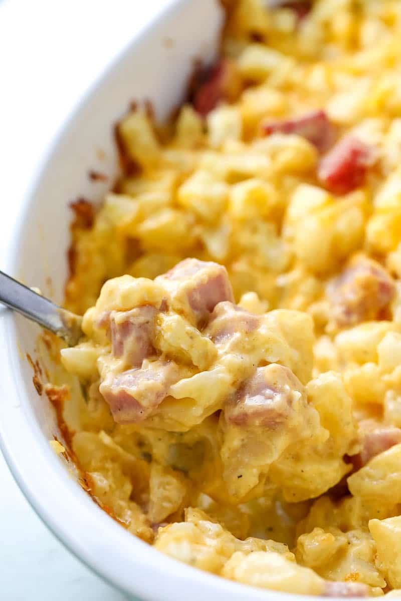 The Easiest Cheesy Ham and Potato Casserole All Things Mamma