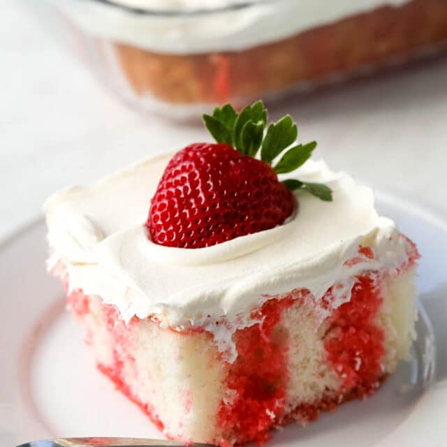 Strawberry Jello Poke Cake - White Cake Mix Recipe! All Things Mamma