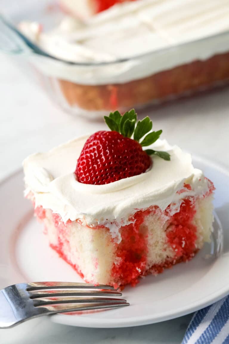 Strawberry Jello Poke Cake - White Cake Mix Recipe! All Things Mamma