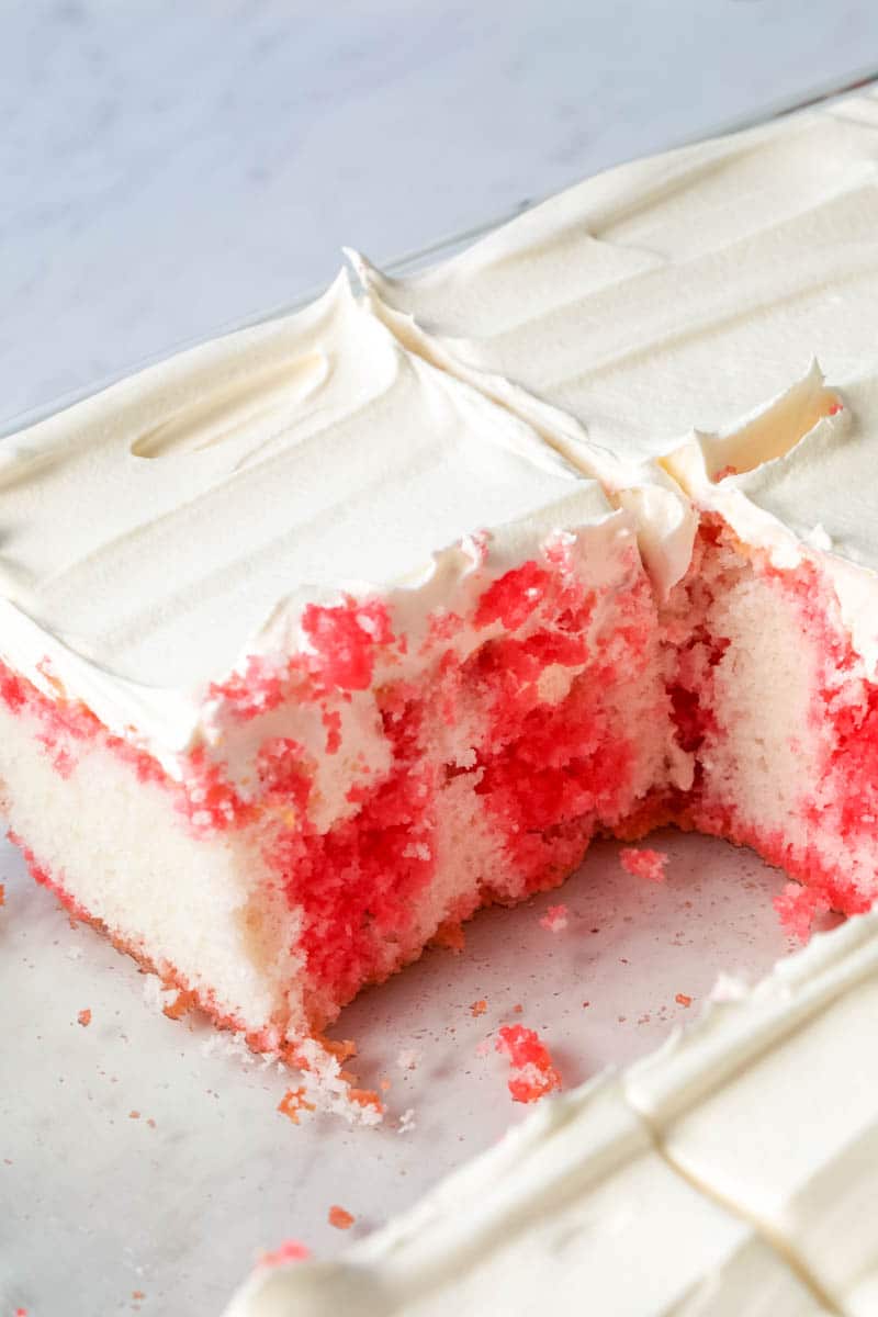 Strawberry Jello Poke Cake - White Cake Mix Recipe! All Things Mamma