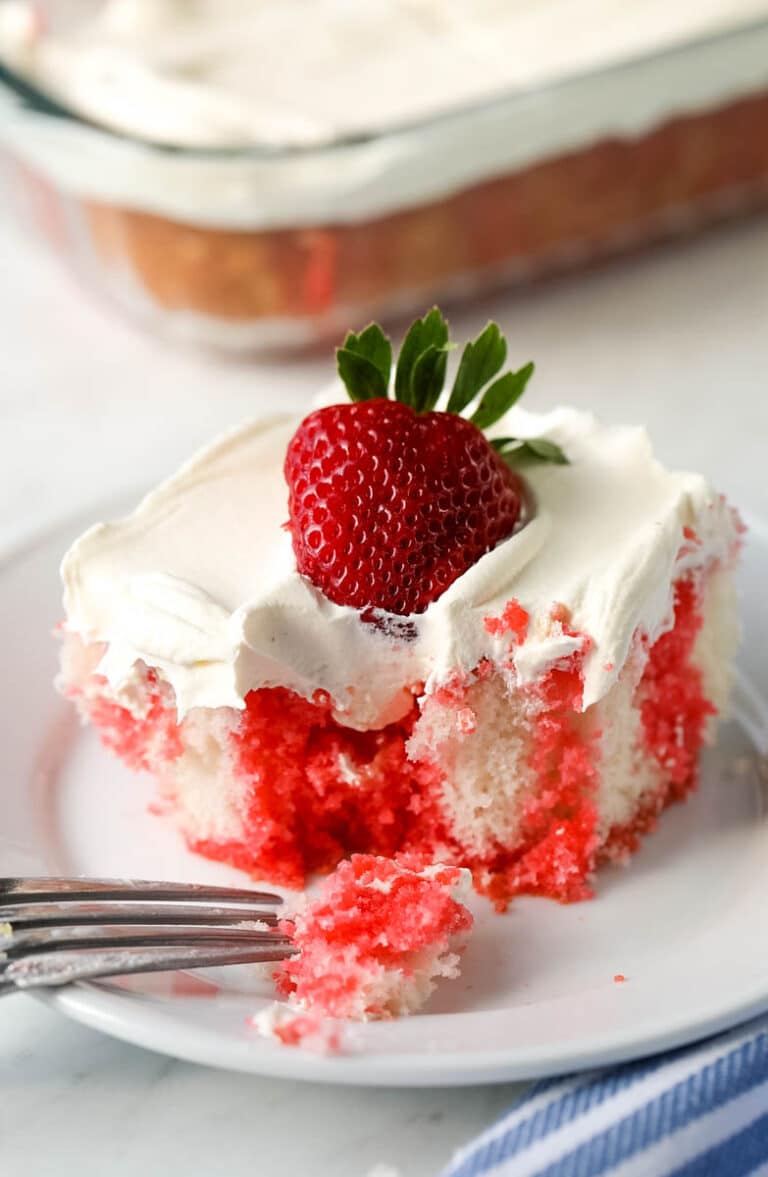 Strawberry Jello Poke Cake White Cake Mix Recipe! All Things Mamma