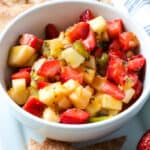 bowl of healthy fruit salsa