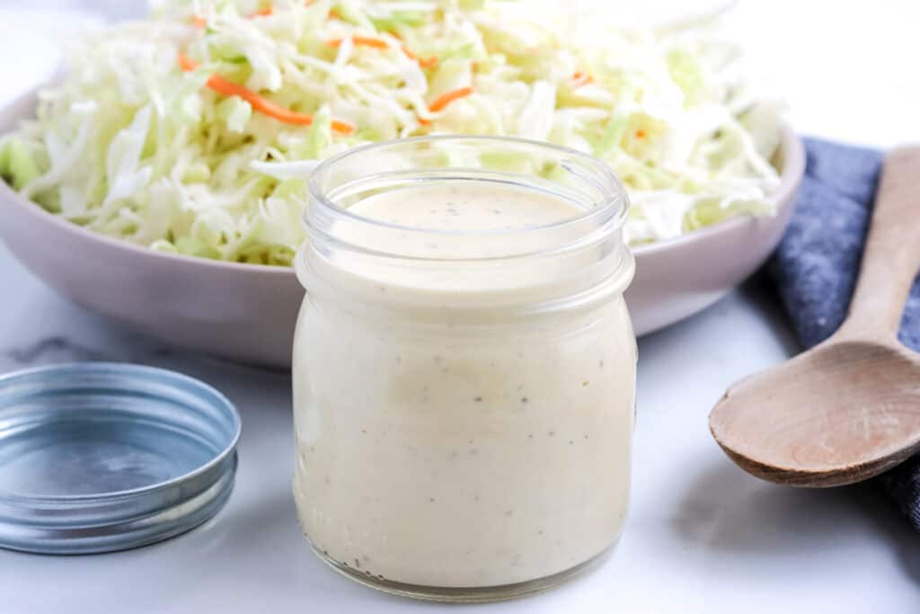 coleslaw dressing in a jar