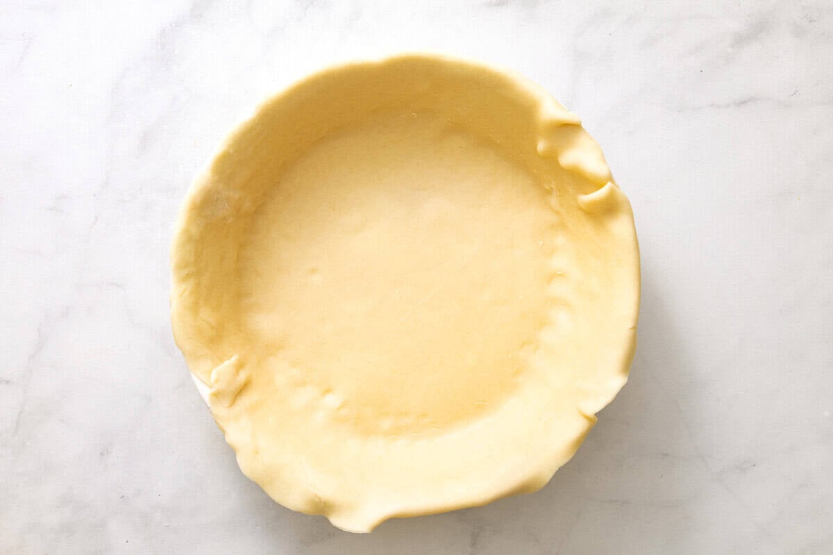 Pie crust in pan.