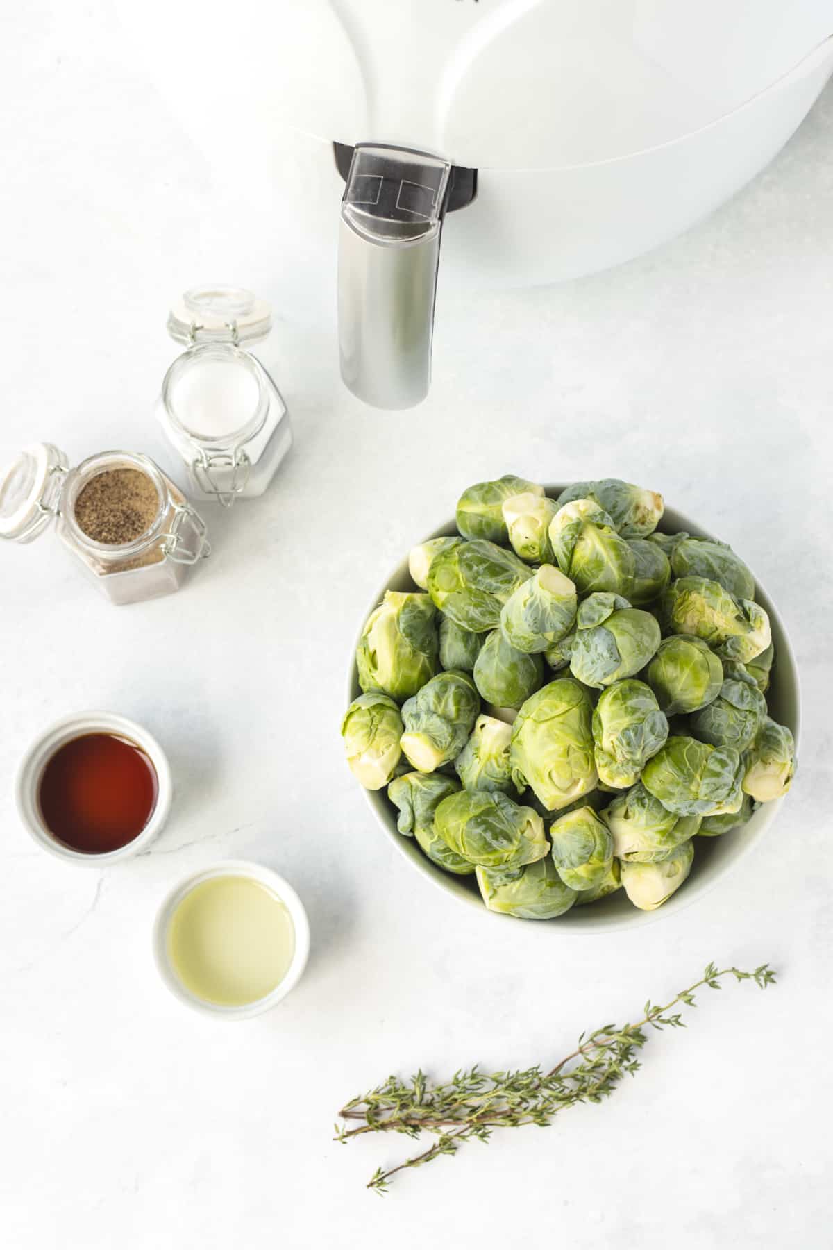 ingredients to make air fryer brussels sprouts