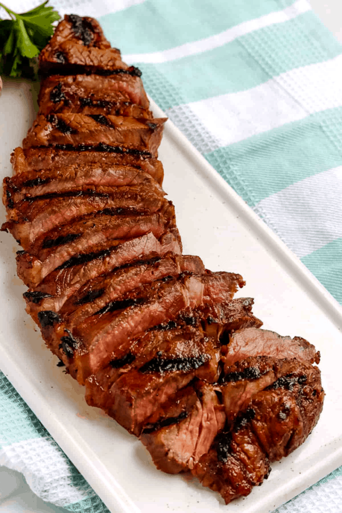 steak marinaded on a plate