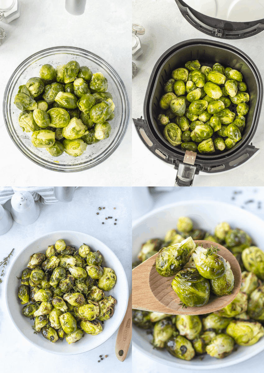 steps to make air fryer brussel sprouts