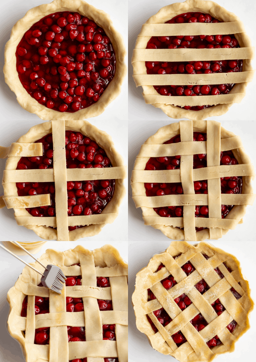 steps to make cherry pie with lattice design