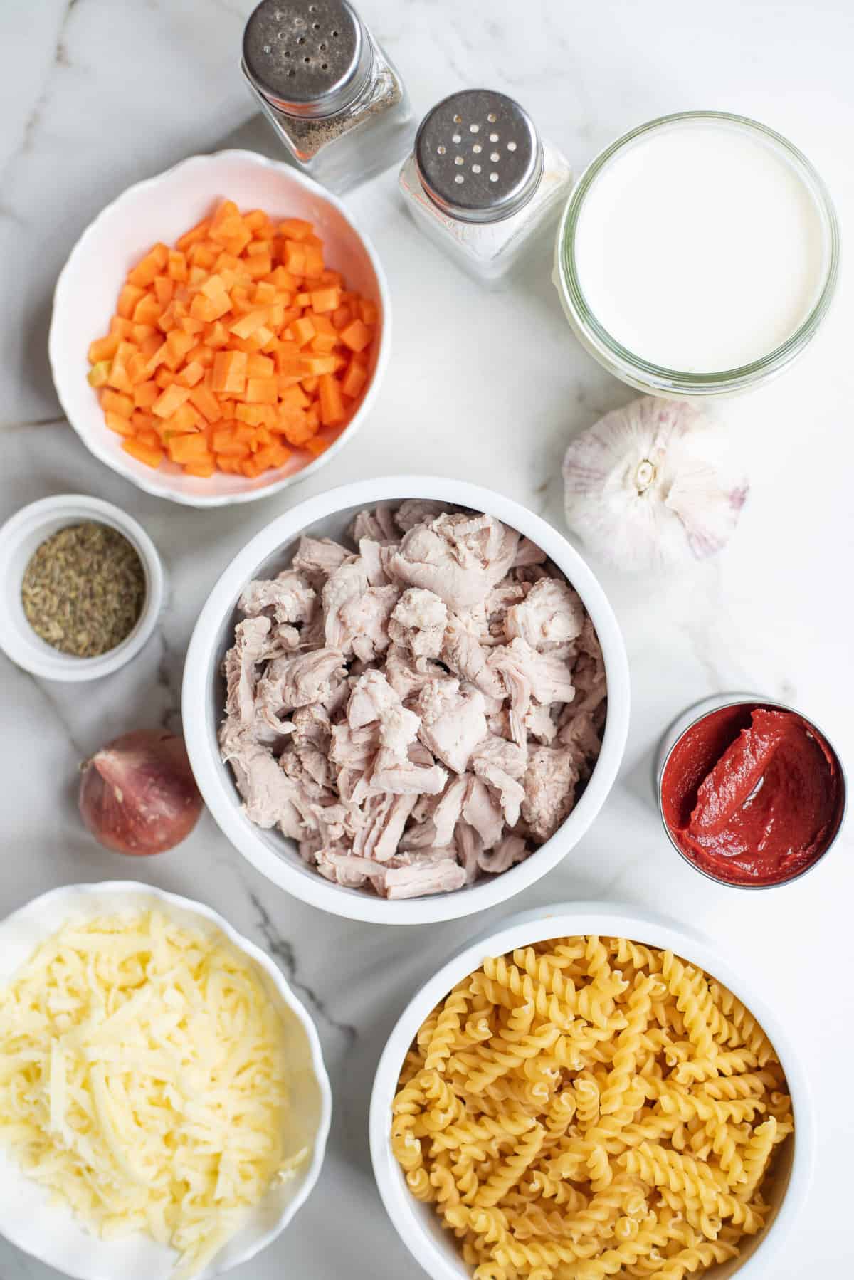 ingredients to make turkey casserole