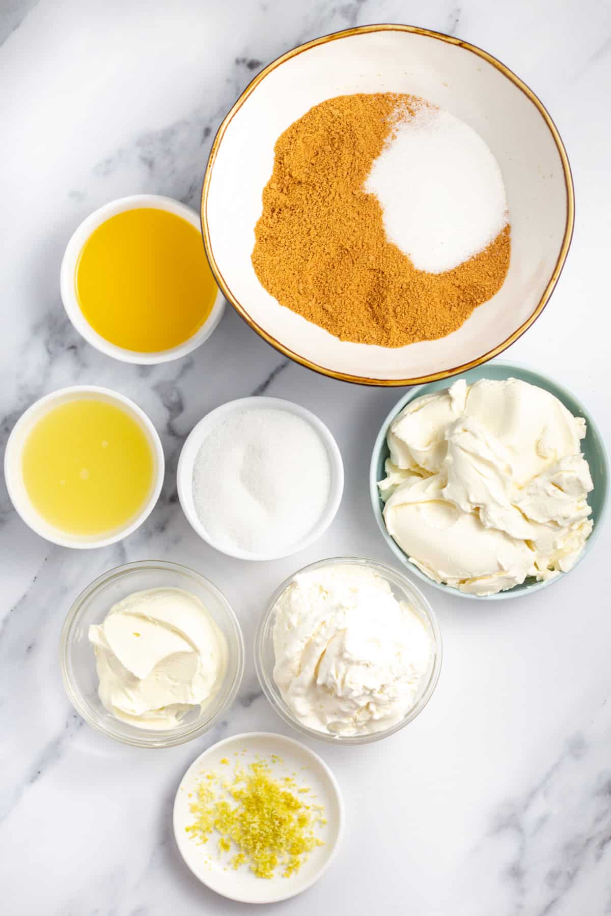ingredients to make lemon cream pie