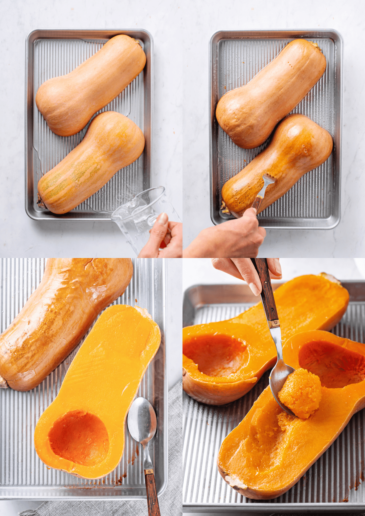 Steps on how to roast butternut squash