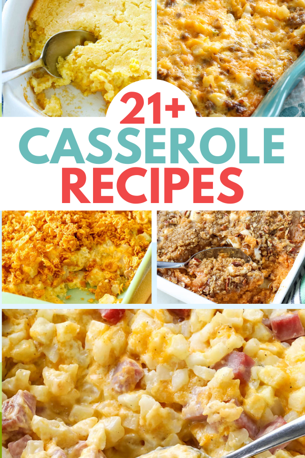 collage of casserole recipes round up