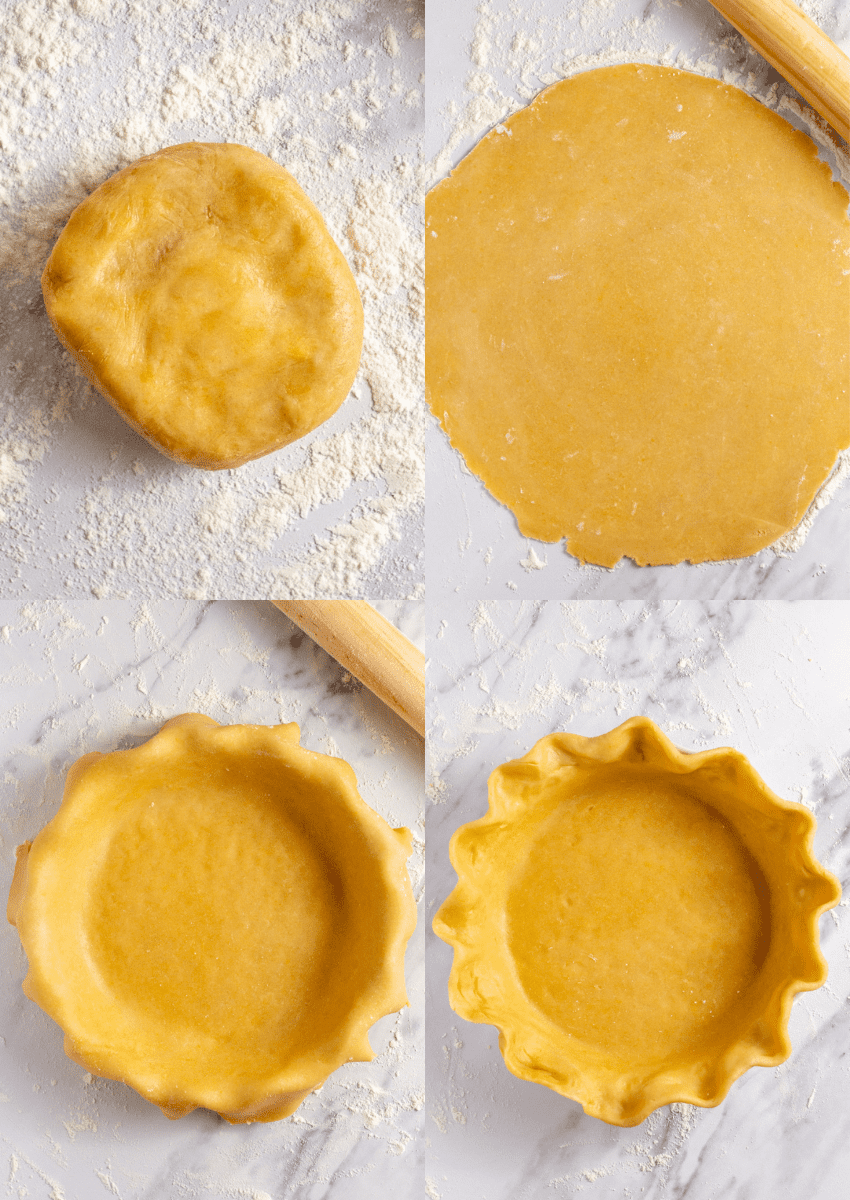 steps 5-8 to make homemade pie crust