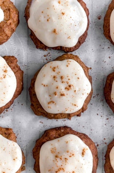 pumpkin cookies with cream cheese frosting