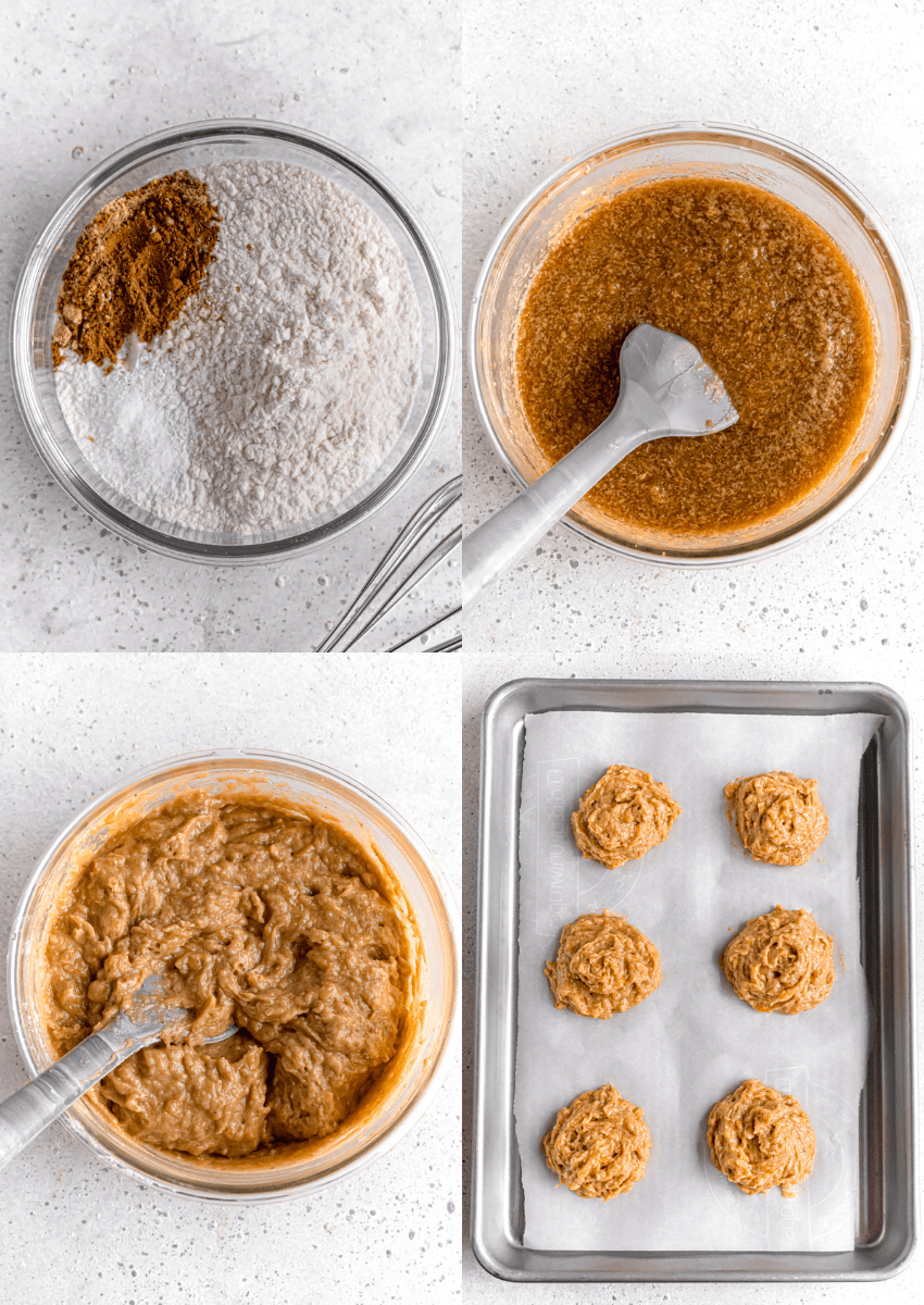 steps to make soft cake-y pumpkin cookies