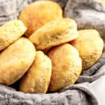 basket of homemade easy biscuits