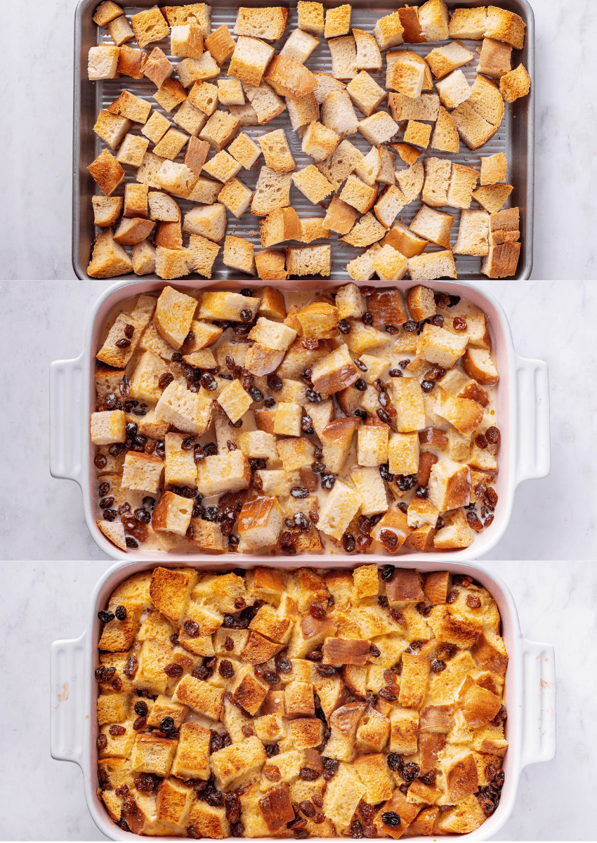 steps 5-7 to make bread pudding