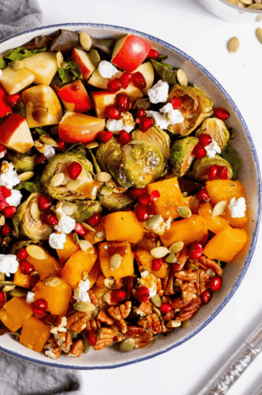 brussels sprouts salad in a bowl