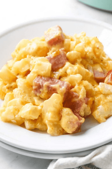 cheesy ham and potato casserole