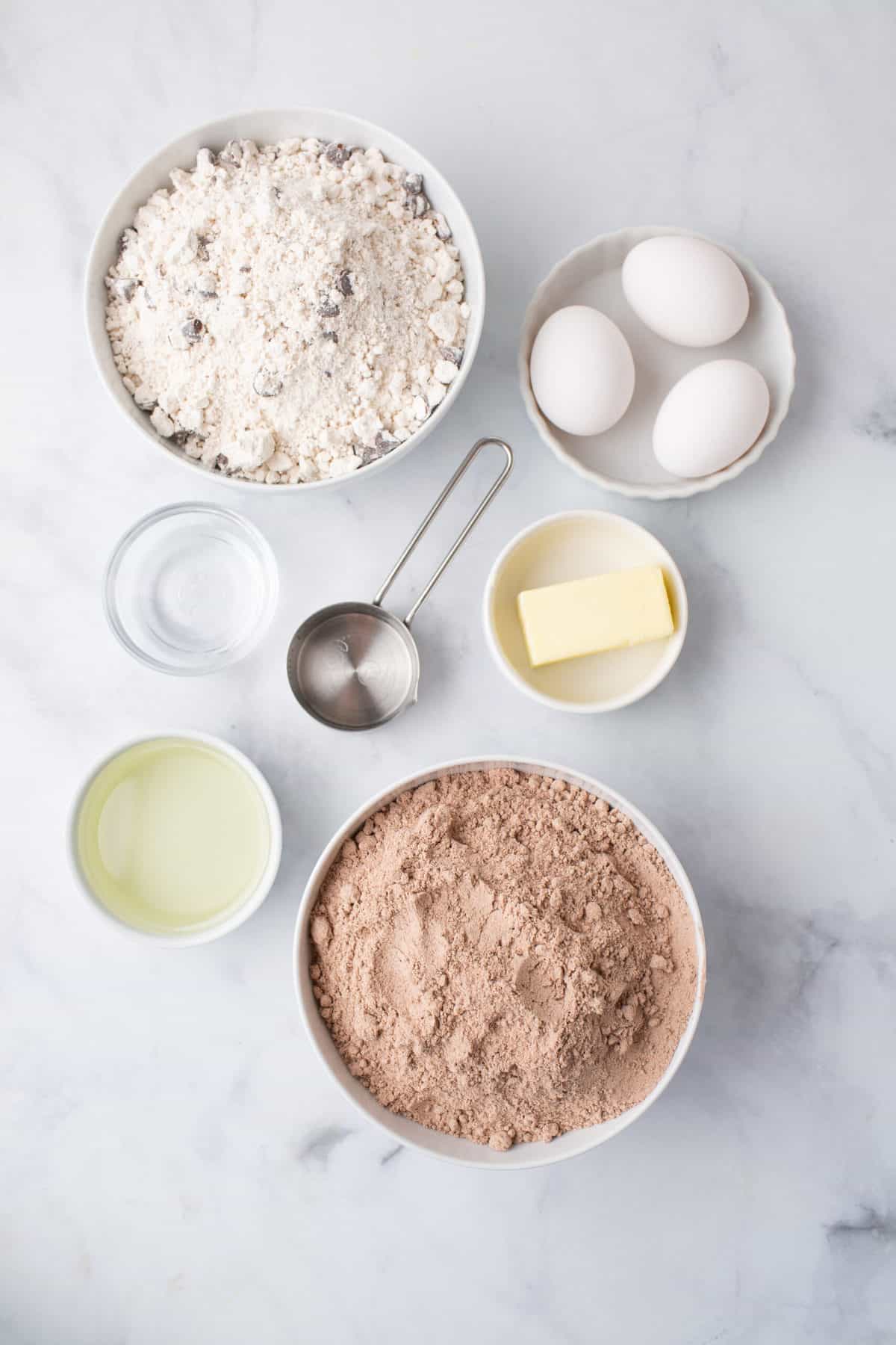 ingredients to make brookies.