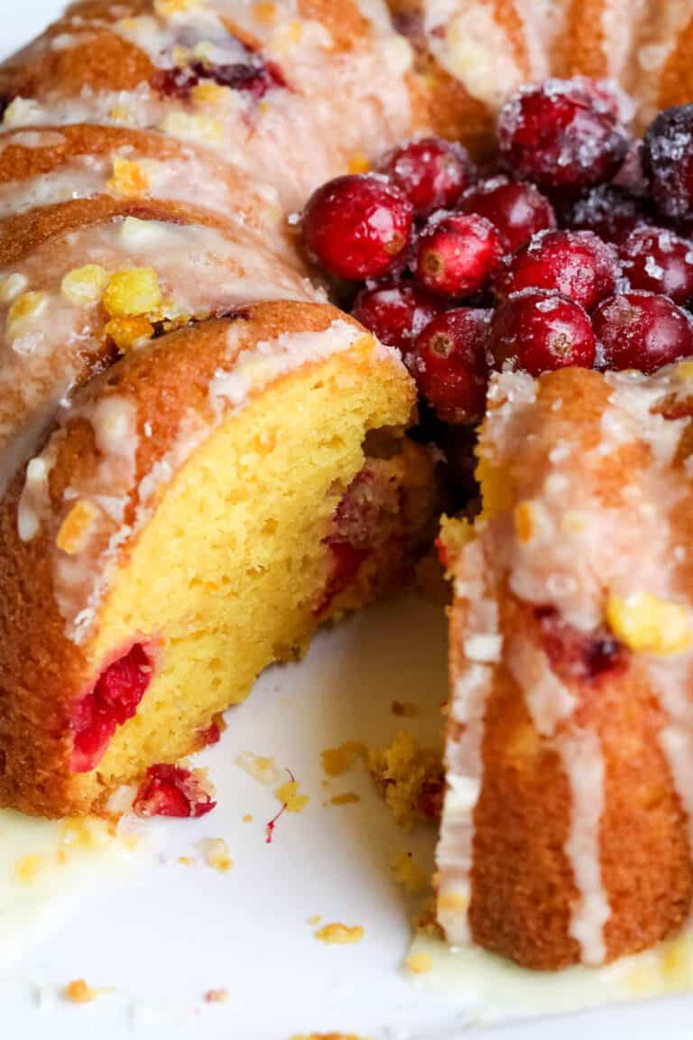 Cranberry Orange Bundt Cake Made with A Box Cake Mix!