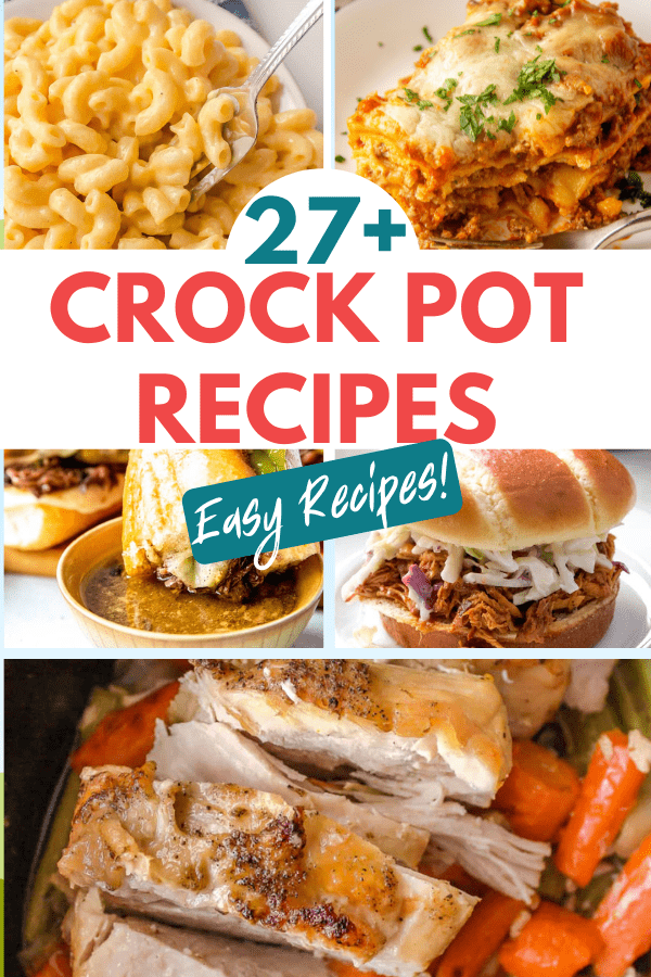 27+ easy crockpot recipes graphic