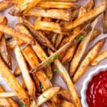 air fryer french fries with ketchup