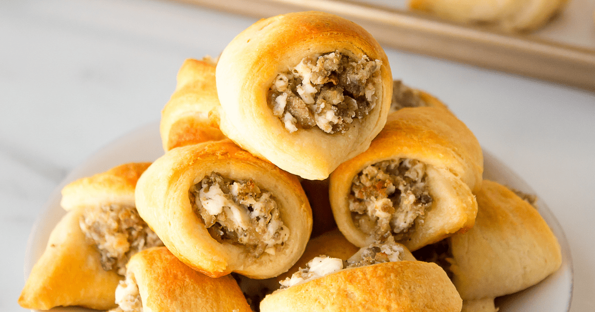 Sausage rotel cream cheese crescent rolls