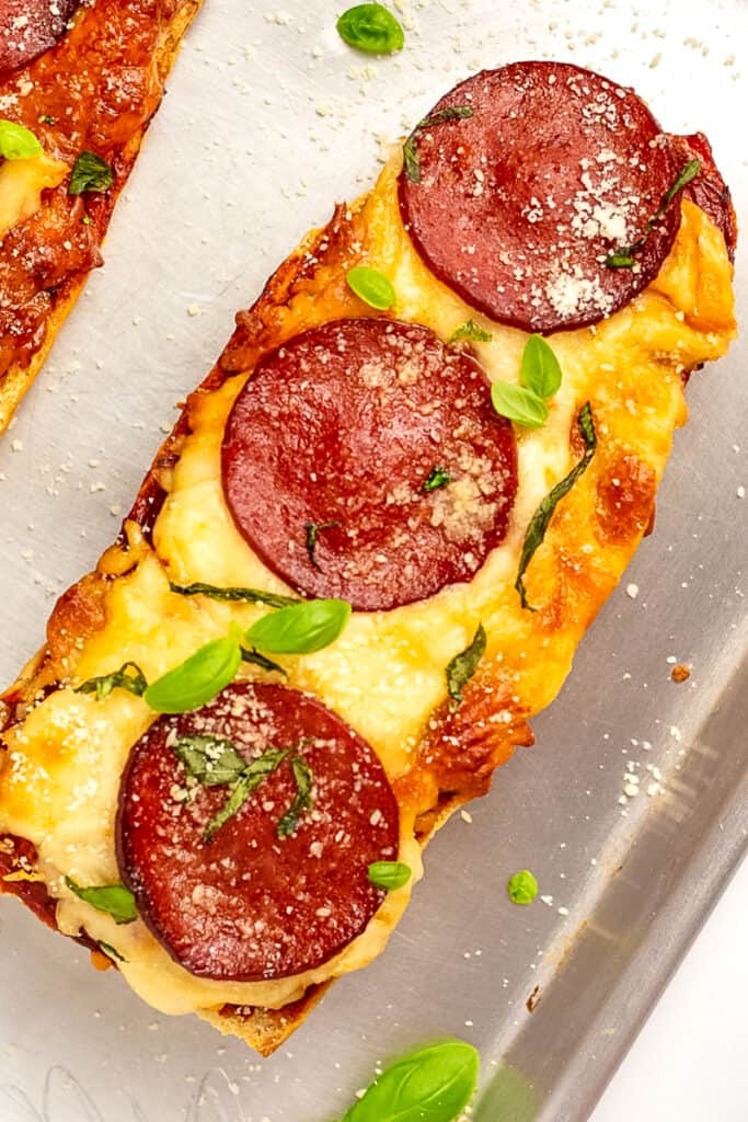 Homemade French Bread Pizza Recipe All Things Mamma