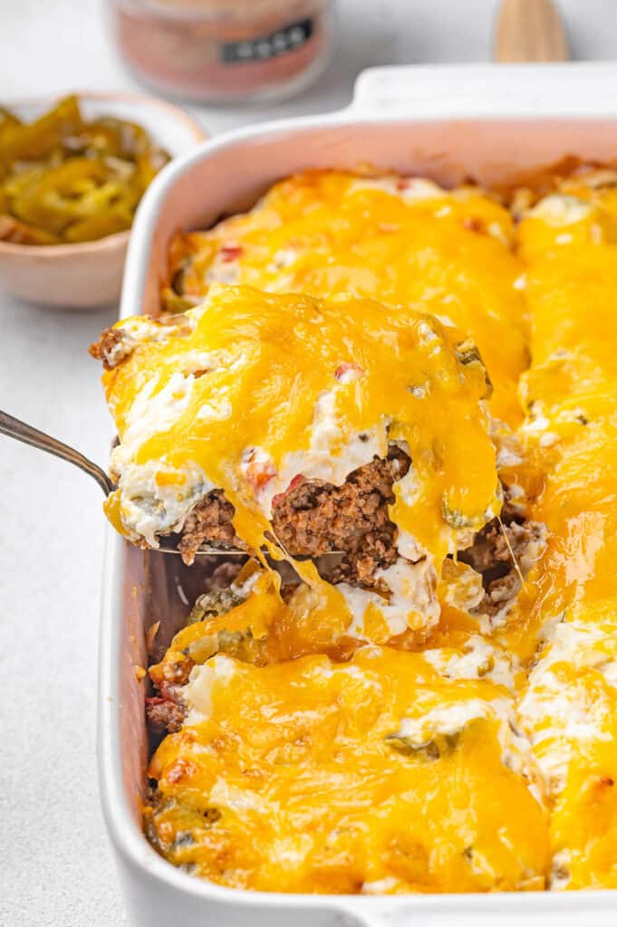 john wayne casserole in a casserole dish