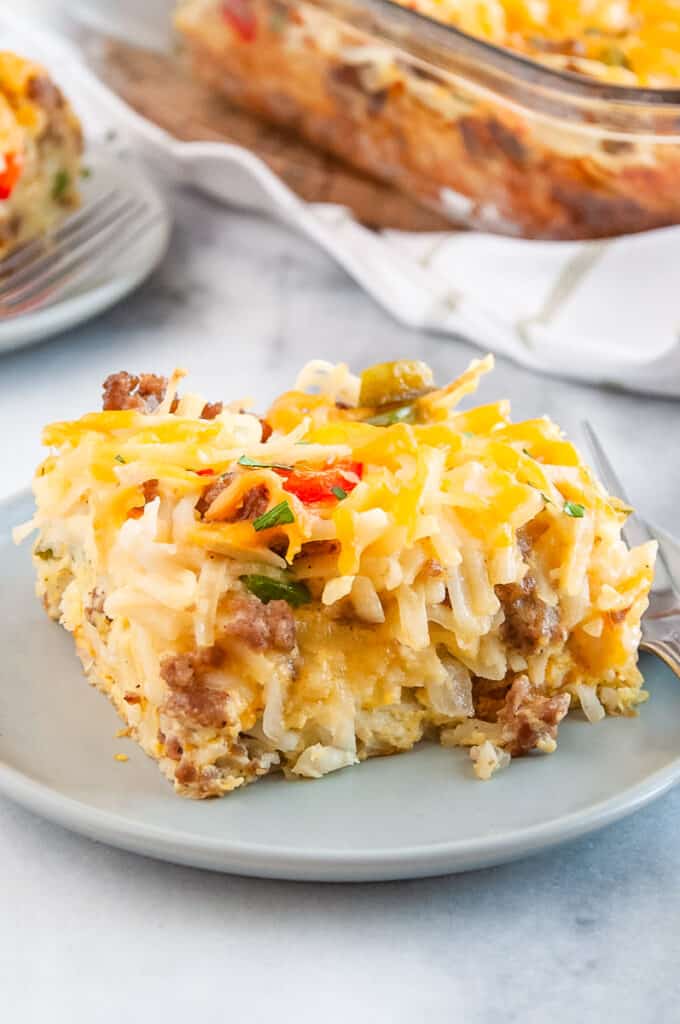 Sausage Hashbrown Breakfast Casserole All Things Mamma