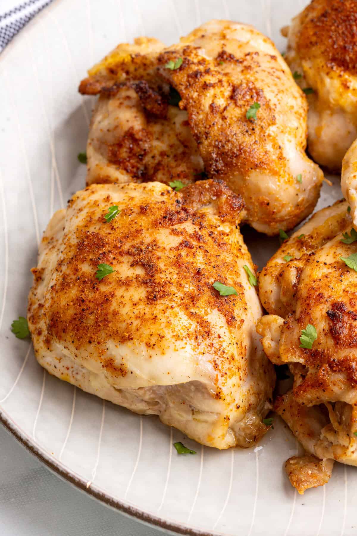 Air fryer boneless skinless chicken thighs.