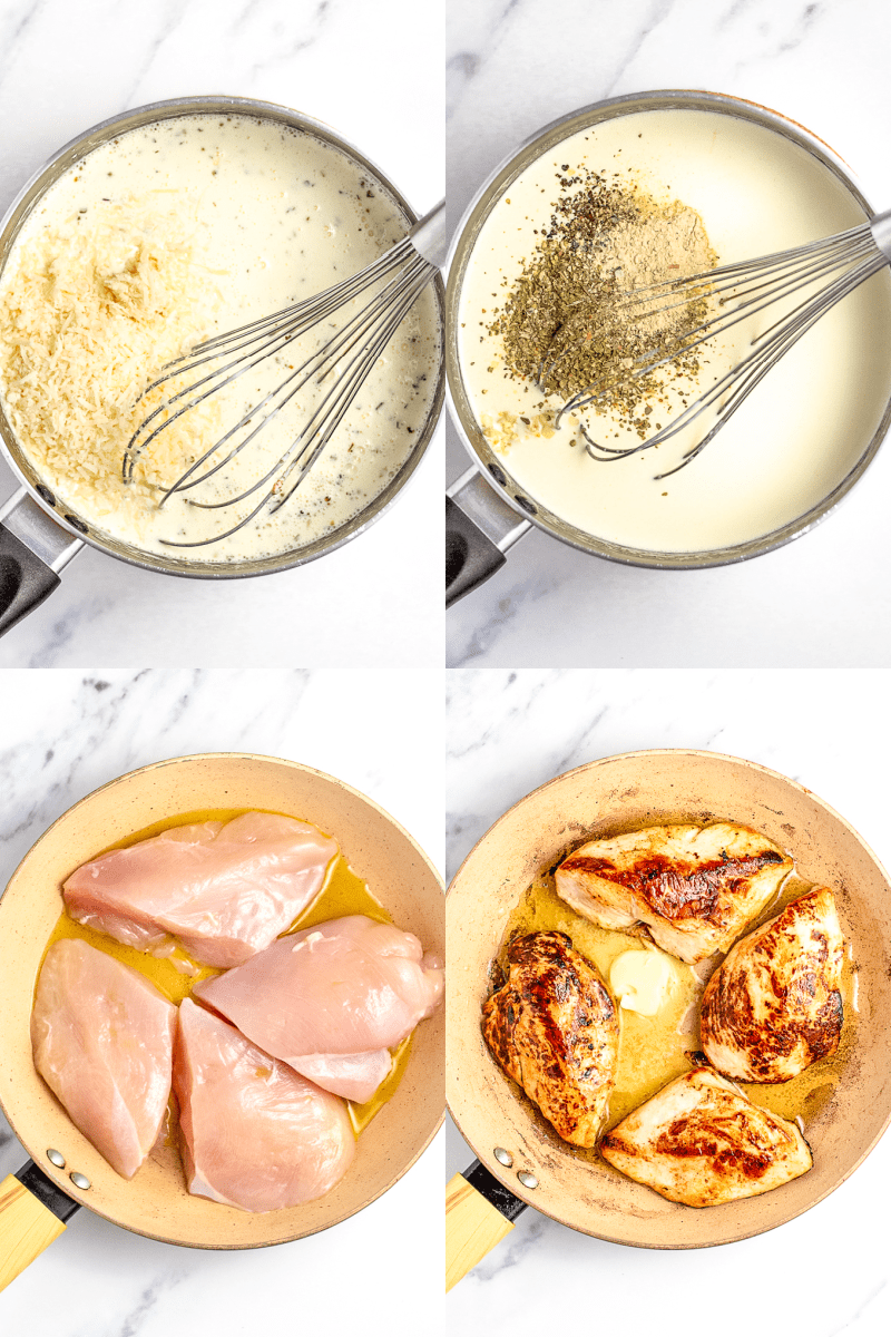 steps to make chicken alfredo