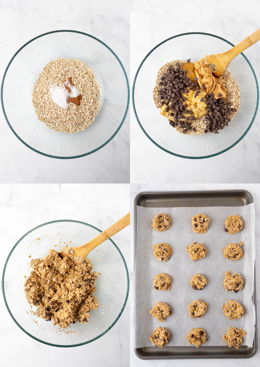 steps to make oatmeal banana chocolate chip breakfast cookies
