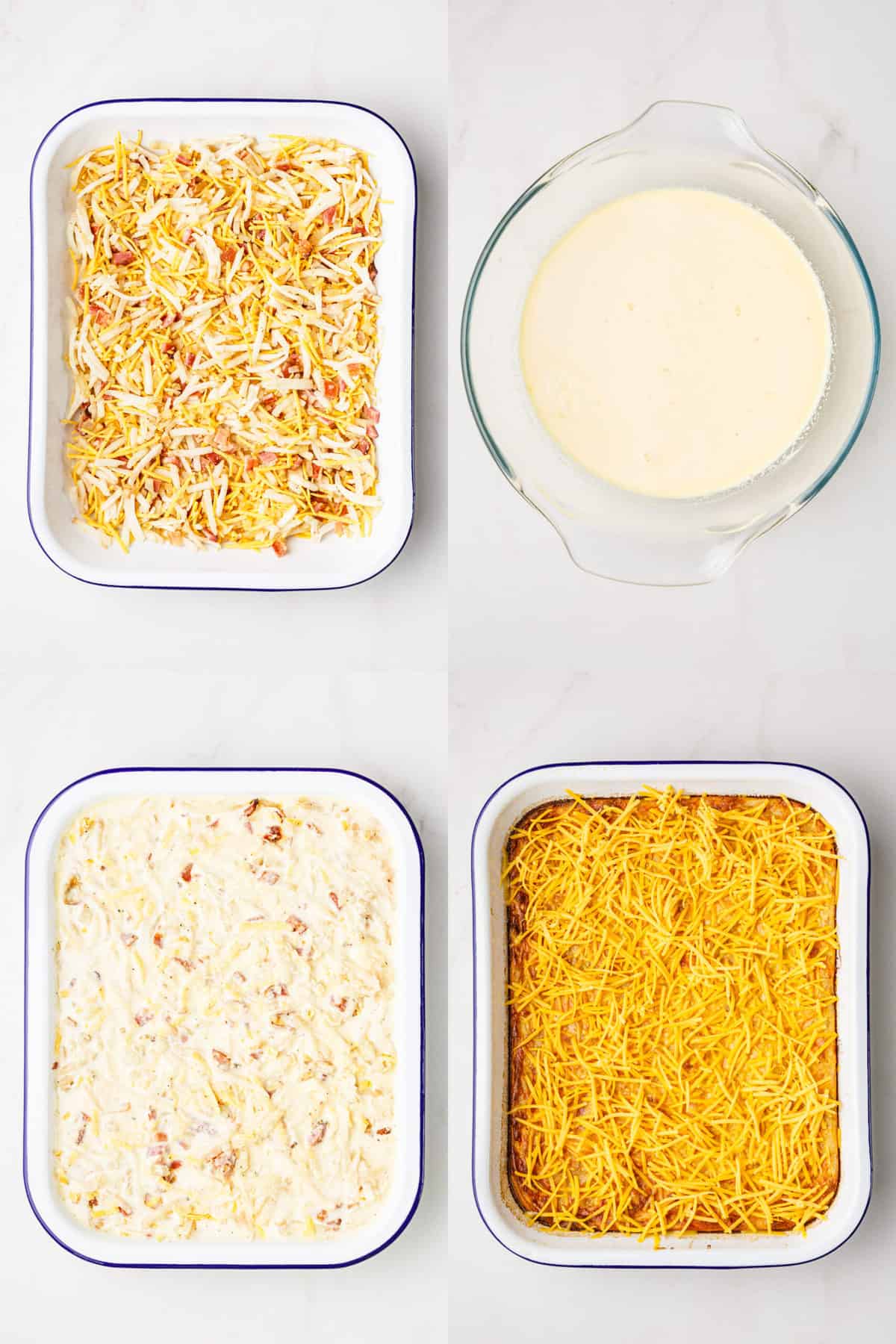 steps to make bisquick breakfast casserole with bacon