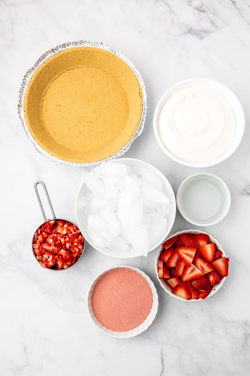 ingredients to make no bake strawberry jello pie