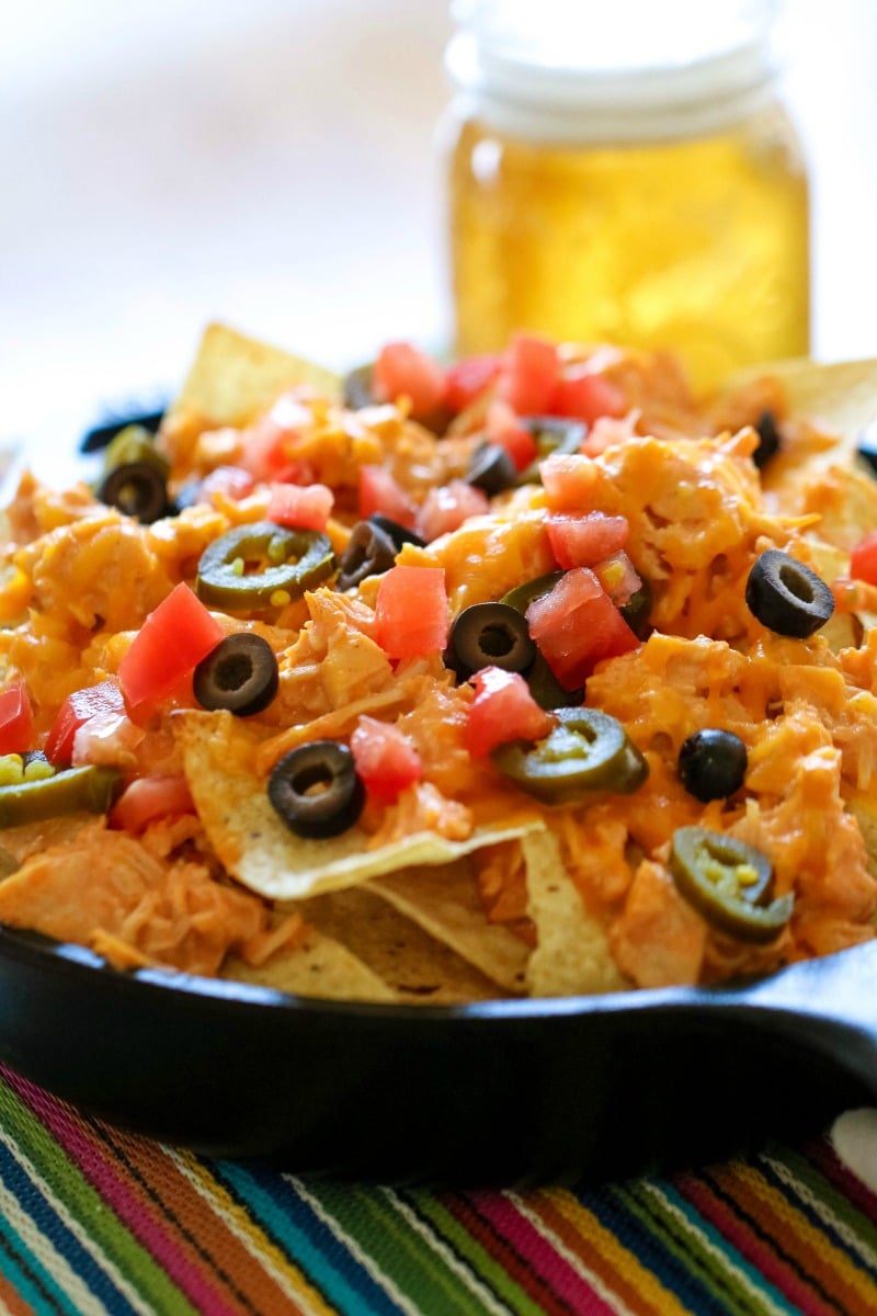 nachos made with leftover chili