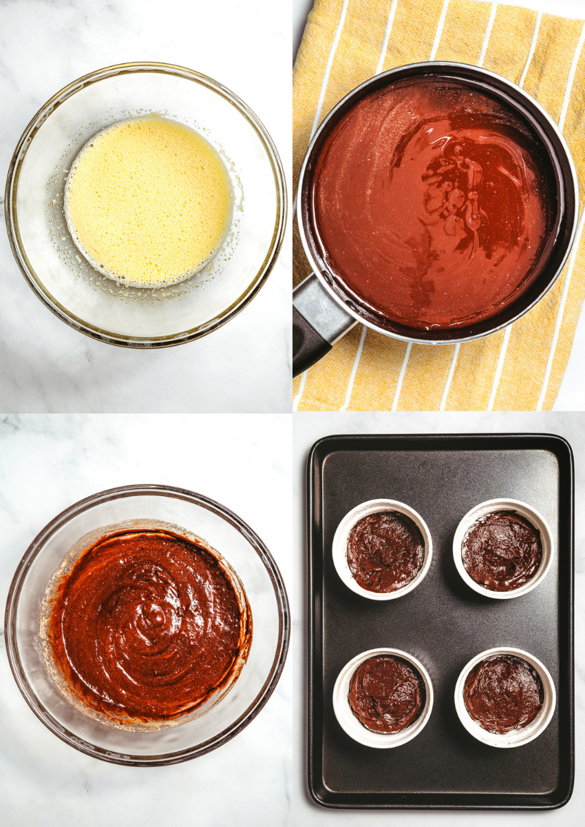 steps to make chocolate molten lava cake at home