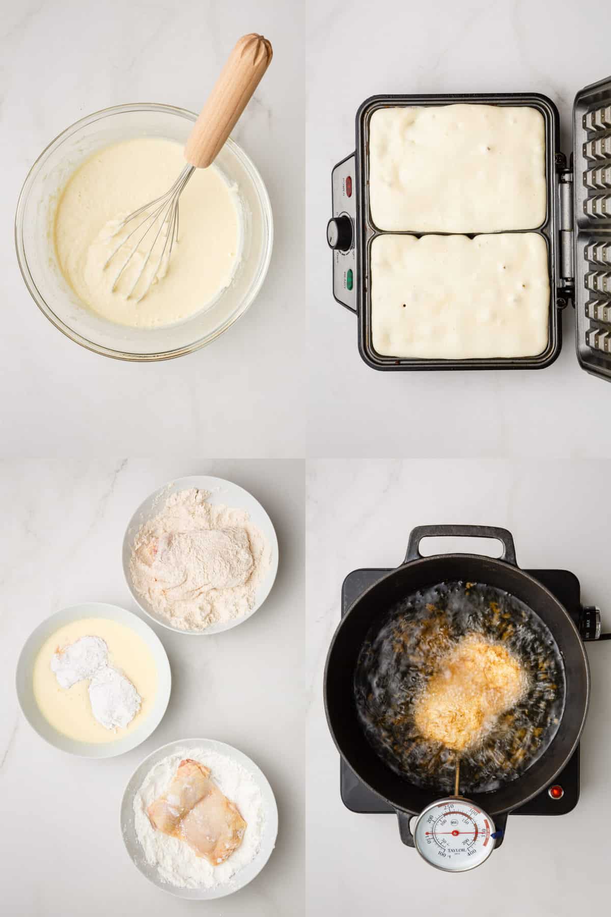 steps to make chicken and waffles