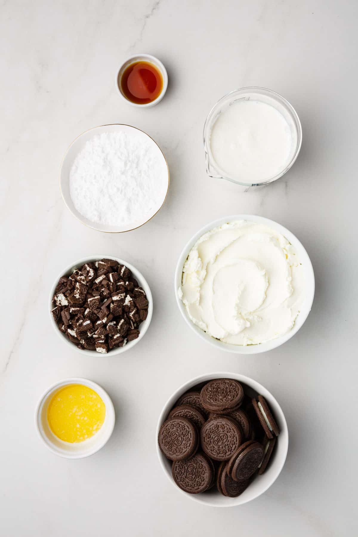 ingredients to make no bake oreo cheesecake