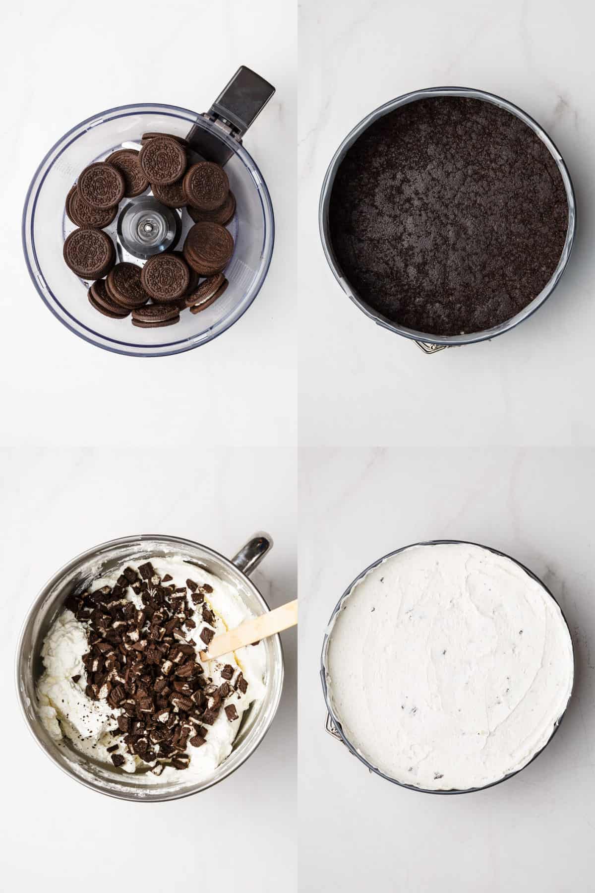 steps to make no bake oreo cheesecake