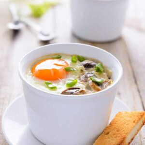 baked eggs in a ramekin