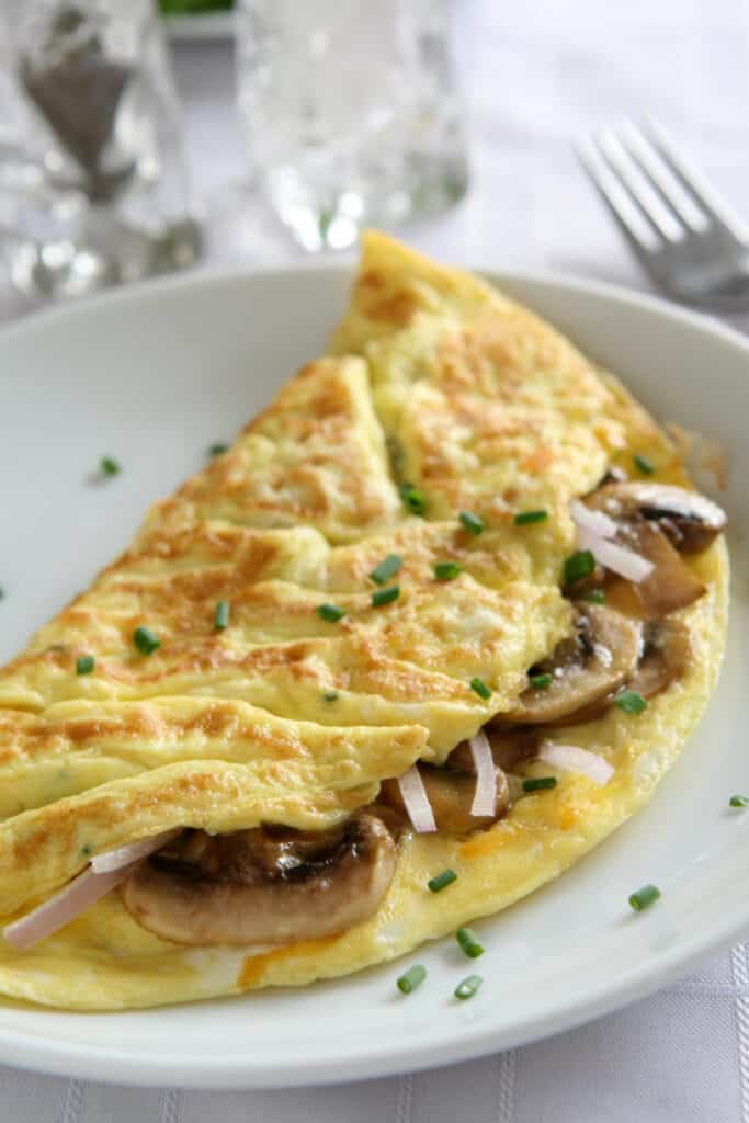 omelet on a white plate