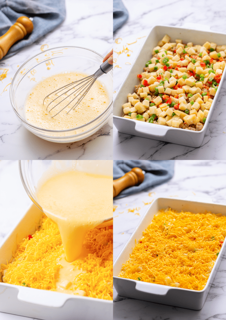 how to make breakfast casserole steps.