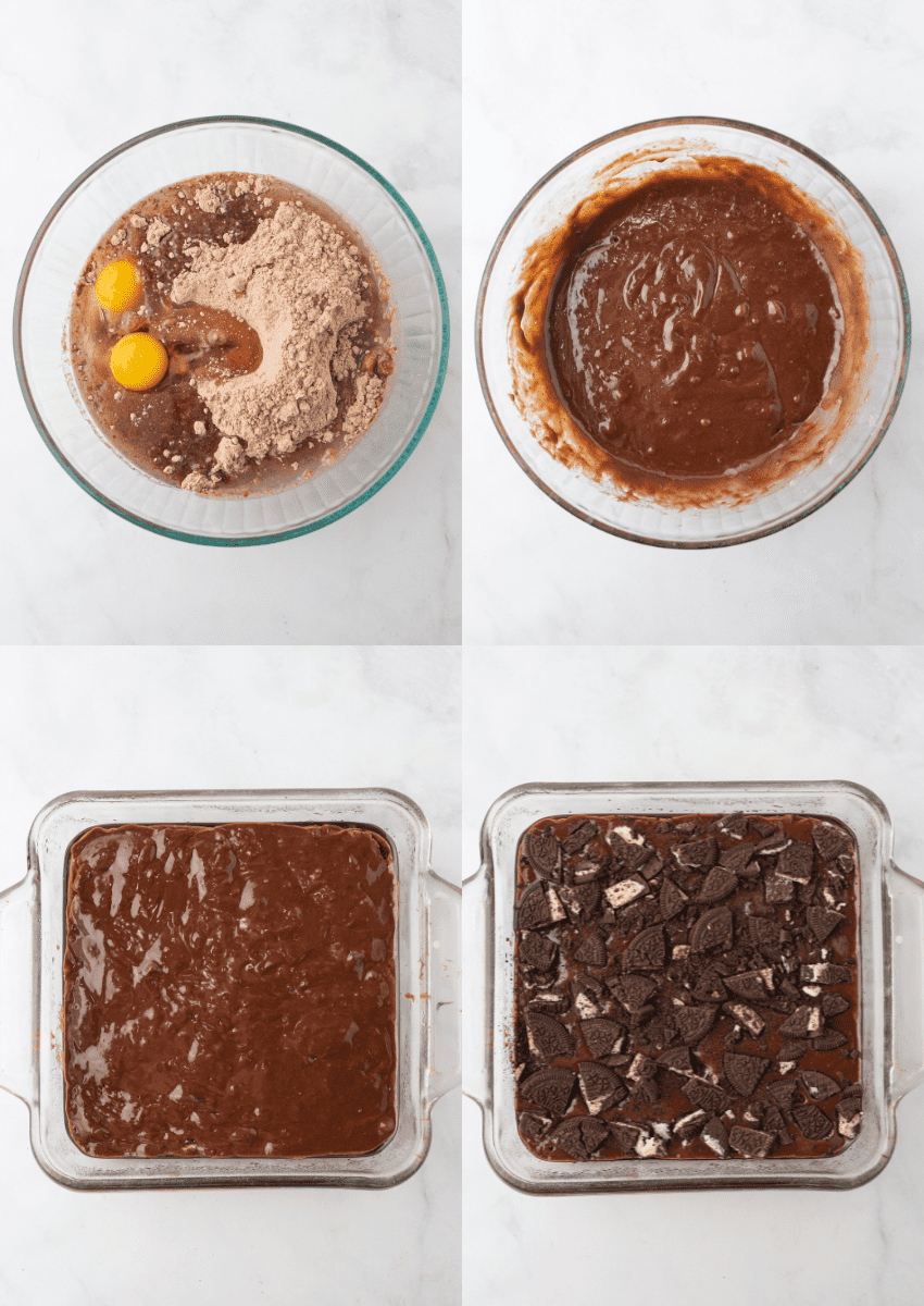 steps to make oreo brownies