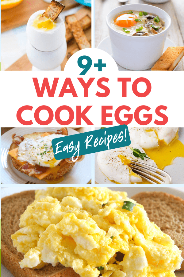 collage on how to cook eggs