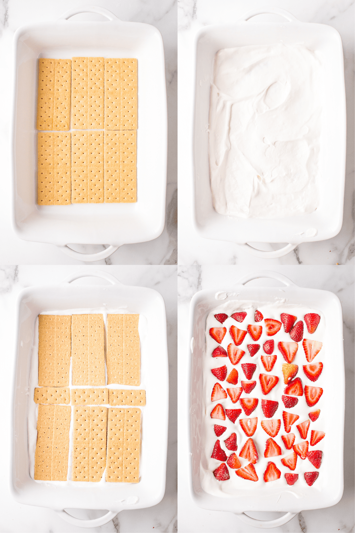 steps to make strawberry icebox cake