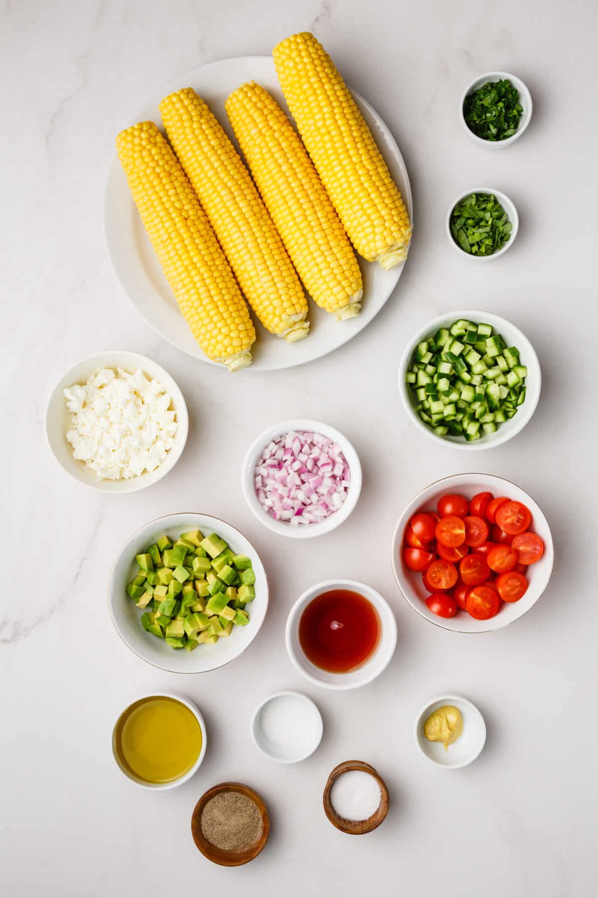 ingredients to make corn salad