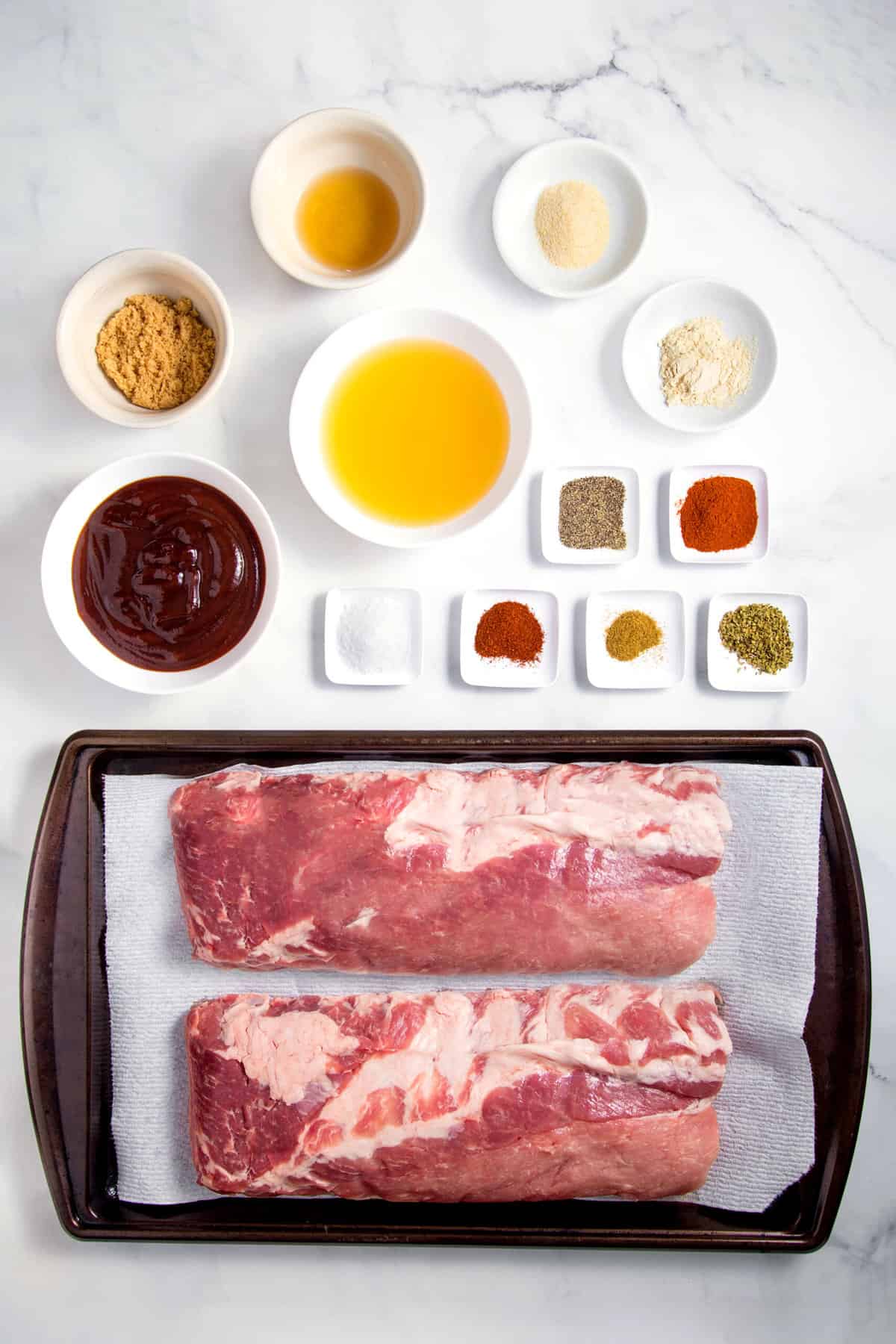 ingredients to make bbq ribs