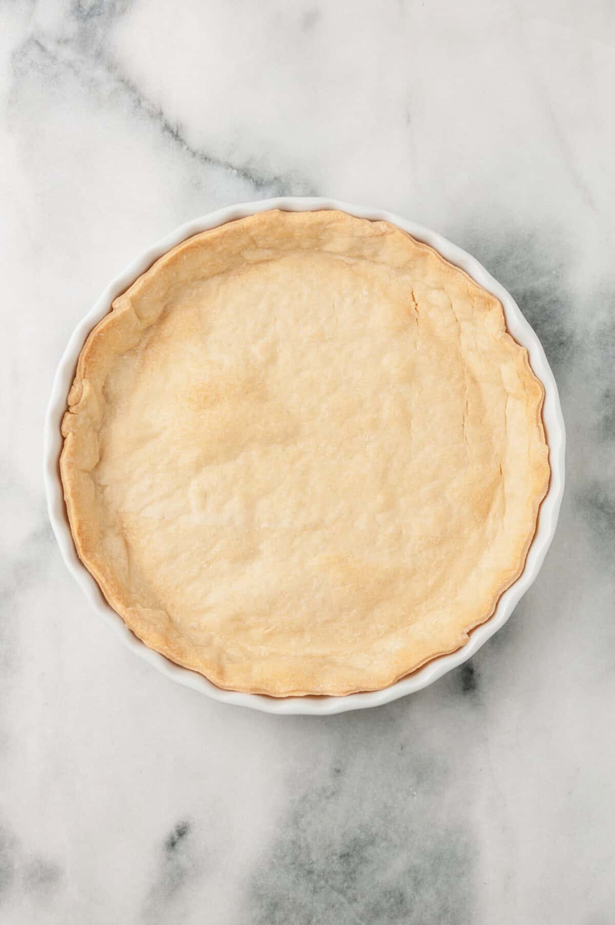 Pie crust in pan.